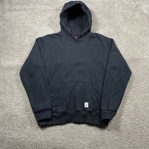 Topo Designs Hoodie Men's Medium Black Cotton Pullover Sweatshirt Casual